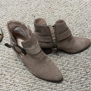 Sole Society Taupe Ankle Booties